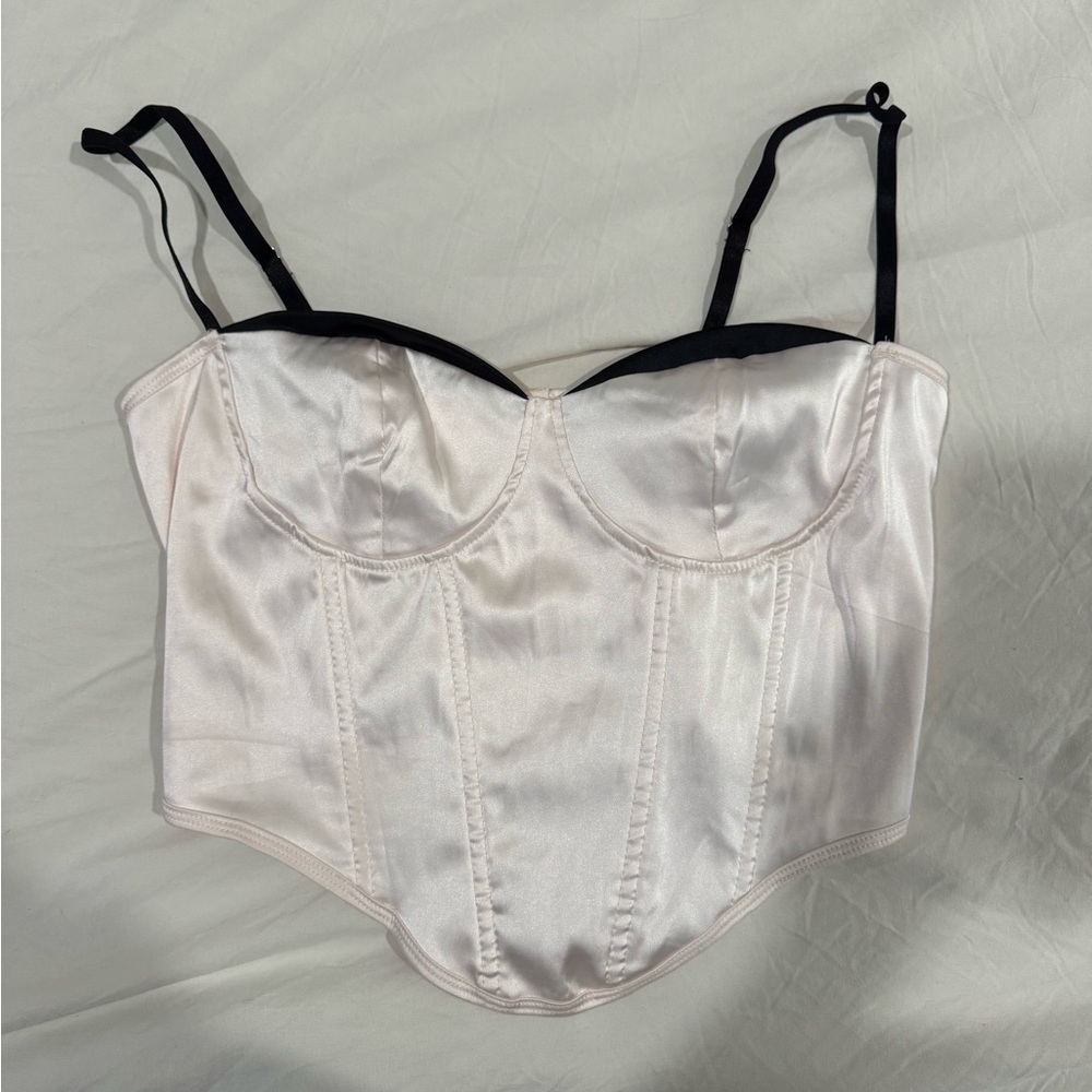 Elegant Satin Bustier in Cream